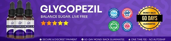 GlycoPezil 60-day money-back guarantee and quality badges